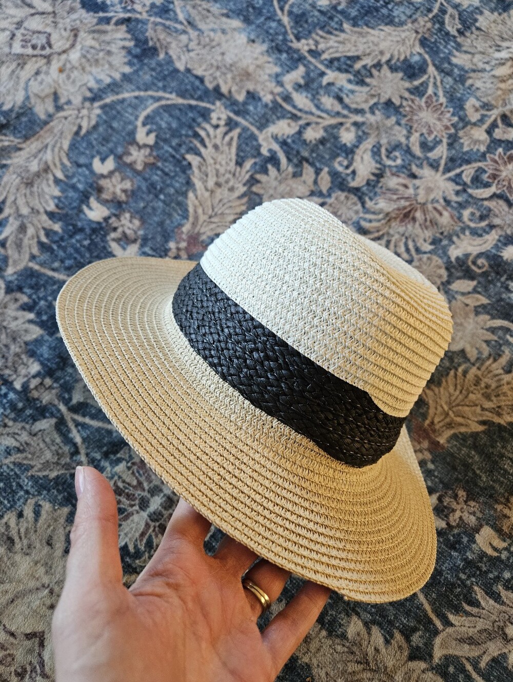 Womens Straw Beach Hat OS